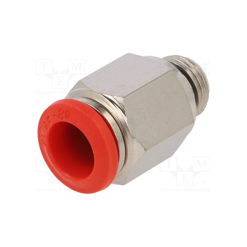 1 pcs x AIGNEP-50020 8-1/8 - Push-in fitting, straight, -0.99÷20bar, nickel plated brass