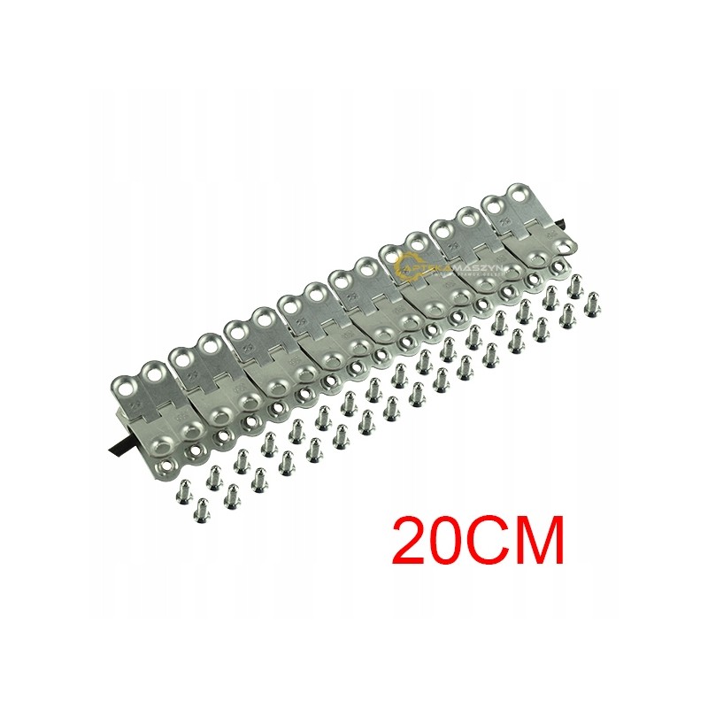 Round baler belt clip with MS25 screws, 20 cm