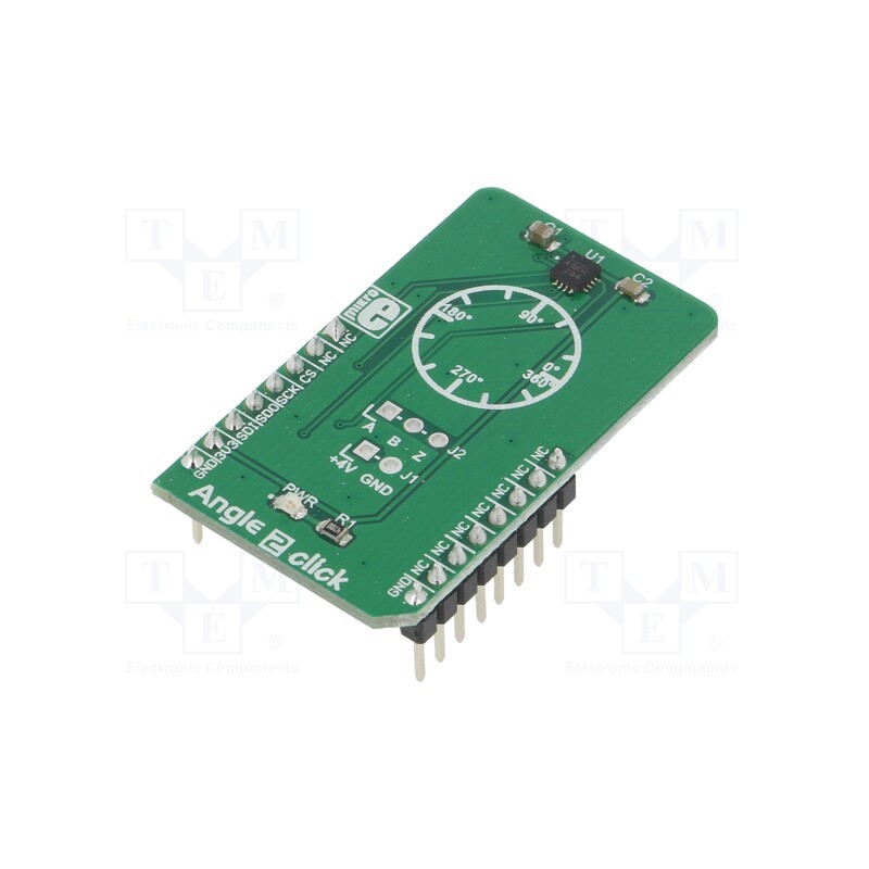 1 pcs x MIKROE - ANGLE 2 CLICK - Click board, tilt sensor, SPI, MA700, prototype board, 3.3VDC