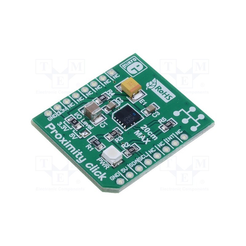 1 pcs x MIKROE - PROXIMITY CLICK - Click board, proximity sensor, I2C, VCNL4010, prototype board