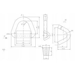 Load securing holder 25 tons floor holder