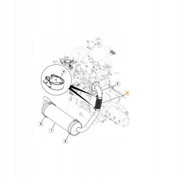 Mini jcb 332 s6663 muffler flexible connector