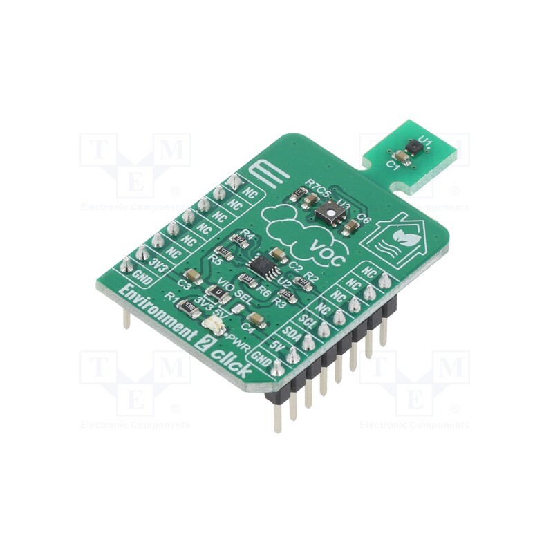 1 pcs x MIKROE - ENVIRONMENT 2 CLICK - Click board, air quality sensor,humidity/temperature sensor