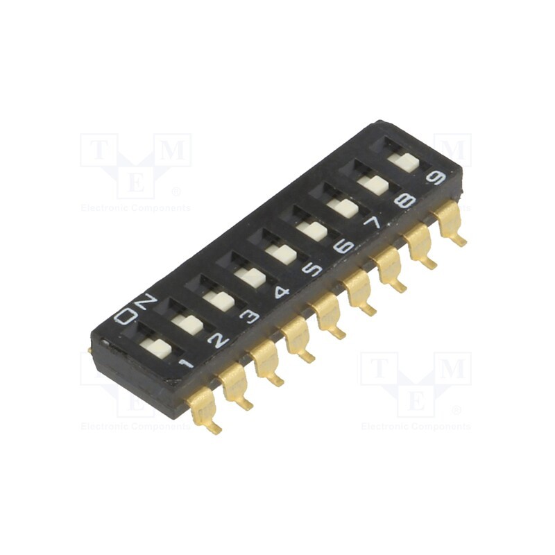 1 pcs x OMRON OCB - A6S-9101-H - Switch: DIP-SWITCH, Poles number: 9, ON-OFF, 0.025A/24VDC, Pos: 2