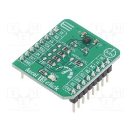 1 pcs x MIKROE - ACCEL 15 CLICK - Click board, accelerometer, I2C,SPI, BMA490L, prototype board