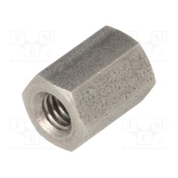 10 pcs x DREMEC - 146X10 - Screwed spacer sleeve, 10mm, Int.thread: M4, hexagonal