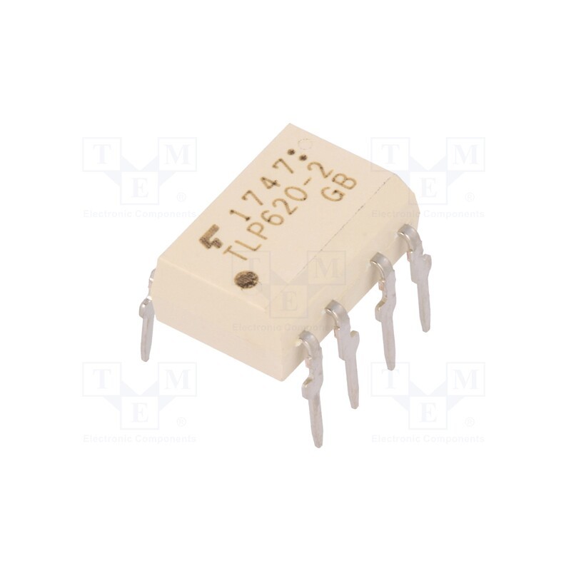 1 pcs x TOSHIBA - TLP620-2(GB.F) - Optocoupler, THT, Ch: 2, OUT: transistor, Uinsul: 5kV, Uce: 55V, DIP8