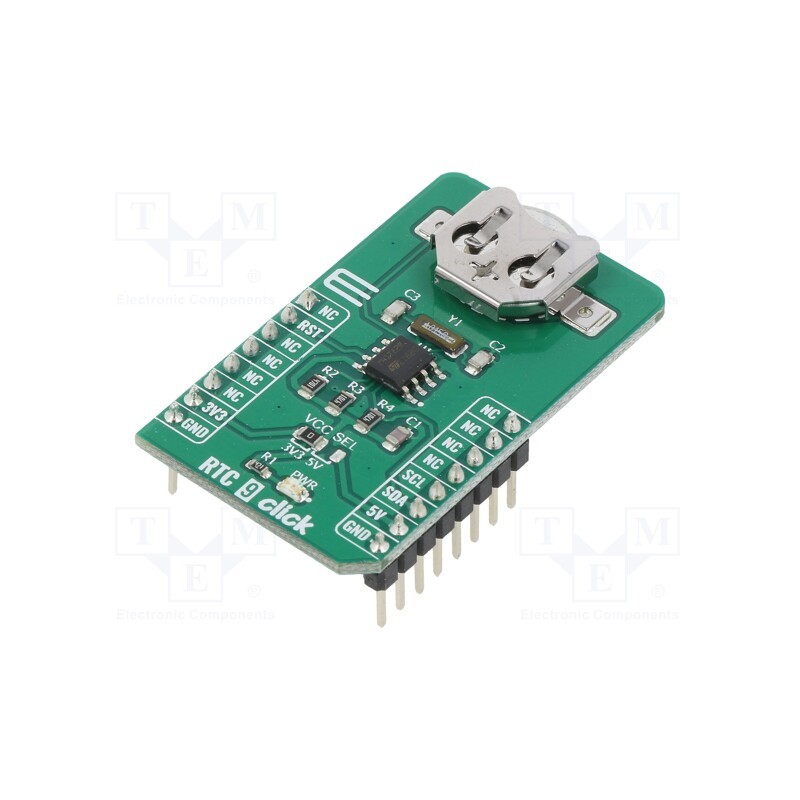 1 pcs x MIKROE - RTC 9 CLICK - Click board, RTC, I2C, M41T82, prototype board, 3.3VDC,5VDC