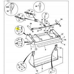 Jaw cylinder pin jcb excavator land cva