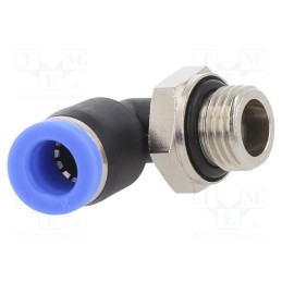 2 pcs x PNEUMAT-125N.014-8 - Push-in fitting, angled 90°,twistable, -0.95÷15bar, Thread: 1/4'