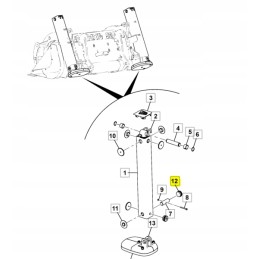 Slide stabilizer tightened jcb 3cx 4cx 128 10850
