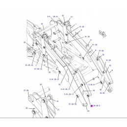 Lift arm pin 428 cat cva 133x40mm