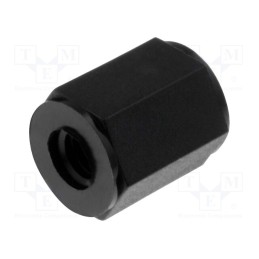 10 pcs x DREMEC - 185X05 - Screwed spacer sleeve, hexagonal, polyamide, M3, L: 5mm, black