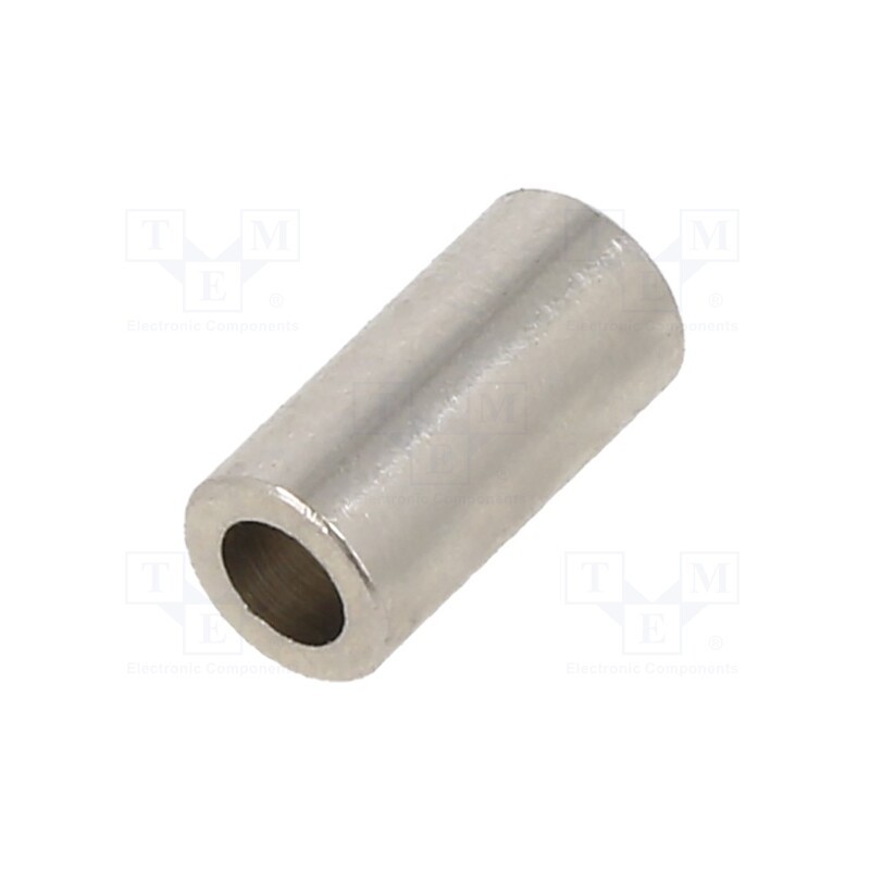 10 pcs x DREMEC - 315/3.1X10 - Spacer sleeve, 10mm, cylindrical, brass, nickel, Out.diam: 5mm