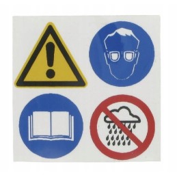 Lawn mower warning information stickers