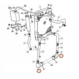 Radiator hose elbow jcb 3cx 4cx 834 00666