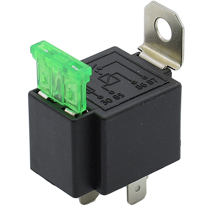 12v 30a 4p relay with fuse, screw-on