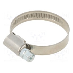 5 pcs x PNEUMAT-158/25-40/W2 - Cable tie, Ø: 24÷40mm, W: 9mm, Material: chrome steel AISI 430