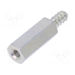 10 pcs x DREMEC - 225ST3.5X15 - Screwed spacer sleeve, 15mm, Int.thread: M3, Ext.thread: ST3,5