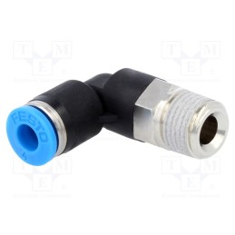 1 pcs x FESTO-153045 - Push-in fitting, angled 90°, -0.95÷6bar, Gasket: NBR rubber, QS