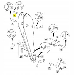 Upper arm pin jcb, diameter 50mm
