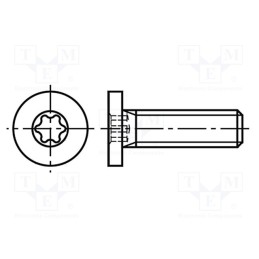 10 pcs x BOSSARD - 3233664 - Screw, M3x10, 0.5, Head: cheese head, Torx®, TX08