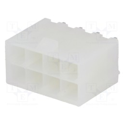 2 pcs x NINIGI - N42GP-08 - Socket, wire-board, male, N42G, 4.2mm, PIN: 8, THT, 600V, 9A, tinned