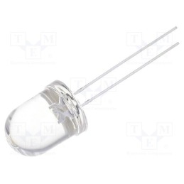 1 pcs x OPTOSUPPLY - OSPW0231A-TU - LED, 10mm, white cold, 10000÷14000mcd, 30°, Front: convex, 2.8÷4V