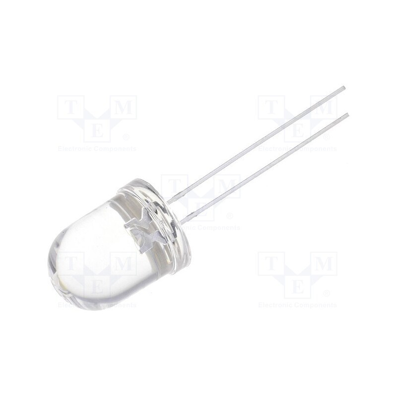 1 pcs x OPTOSUPPLY - OSPW0231A-TU - LED, 10mm, white cold, 10000÷14000mcd, 30°, Front: convex, 2.8÷4V