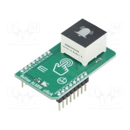 1 pcs x MIKROE - BUTTON ALARM CLICK - Click board, button, GPIO,PWM, CTHS15CIC05ALARM, prototype board