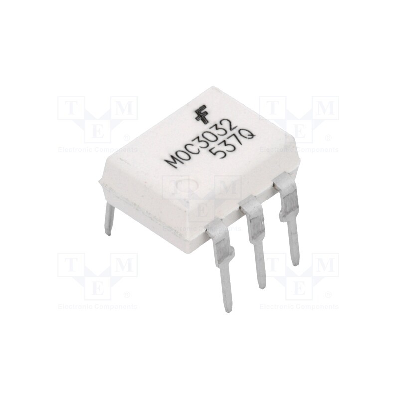 1 pcs x ONSEMI - MOC3032M - Optotriac, 7.5kV, triac, DIP6, Ch: 1, MOC303XM, 2kV/μs