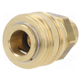 1 pcs x PNEUMAT-ES 38 A - Quick connection coupling, 0÷35bar, brass, 41mm, 1000l/min