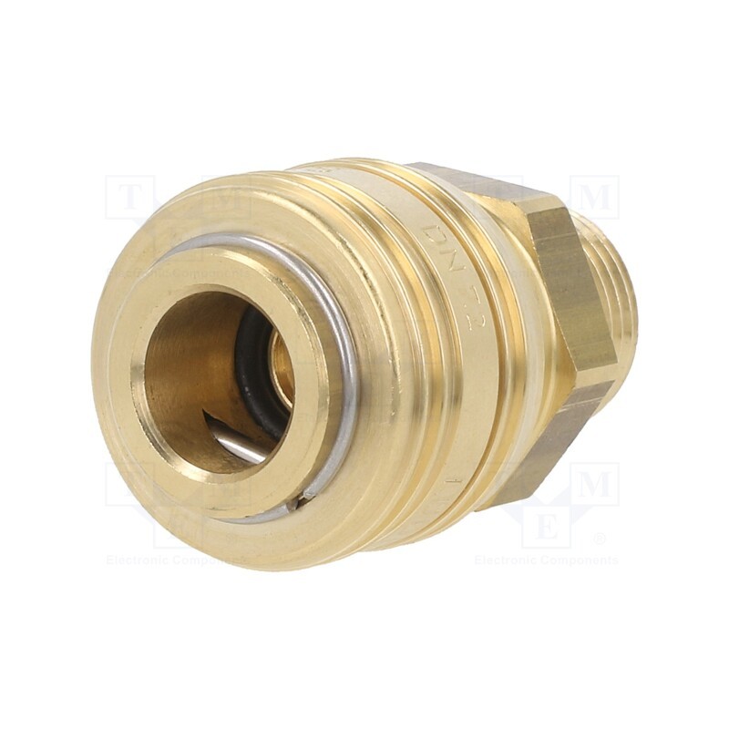 1 pcs x PNEUMAT-ES 38 A - Quick connection coupling, 0÷35bar, brass, 41mm, 1000l/min