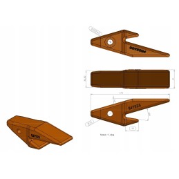 Tooth adapter j200 8j 7525 8j7525