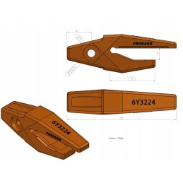 Tooth adapter j225 6y 3224 6y3224