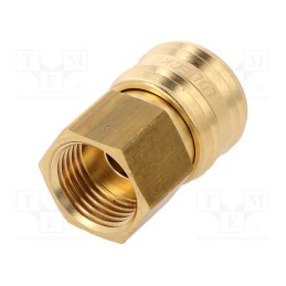 1 pcs x PNEUMAT-ES 12 I - Quick connection coupling, 0÷35bar, brass, 42.5mm, 1000l/min