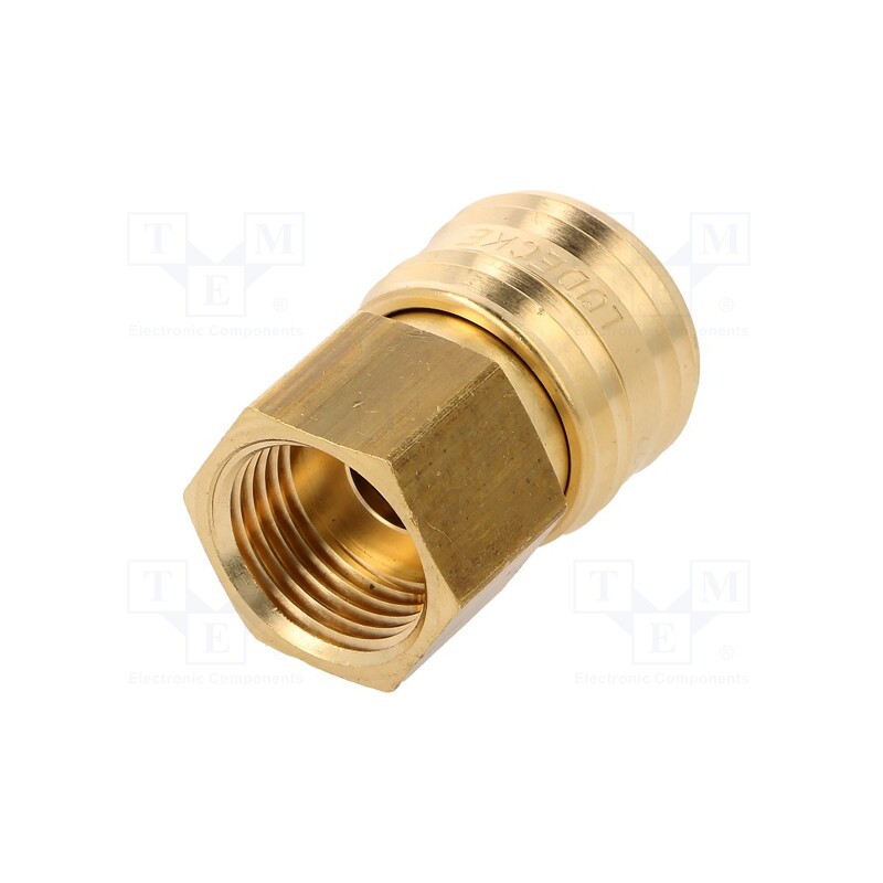 1 pcs x PNEUMAT-ES 12 I - Quick connection coupling, 0÷35bar, brass, 42.5mm, 1000l/min