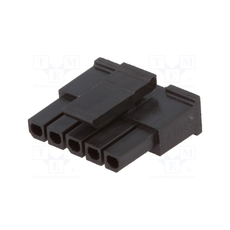 2 pcs x MOLEX - 436450500 - Plug, wire-board, female, Micro-Fit 3.0, 3mm, PIN: 5, w/o contacts
