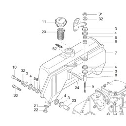 Hatz 1d41 1d42 1d81 tank washer 03981802