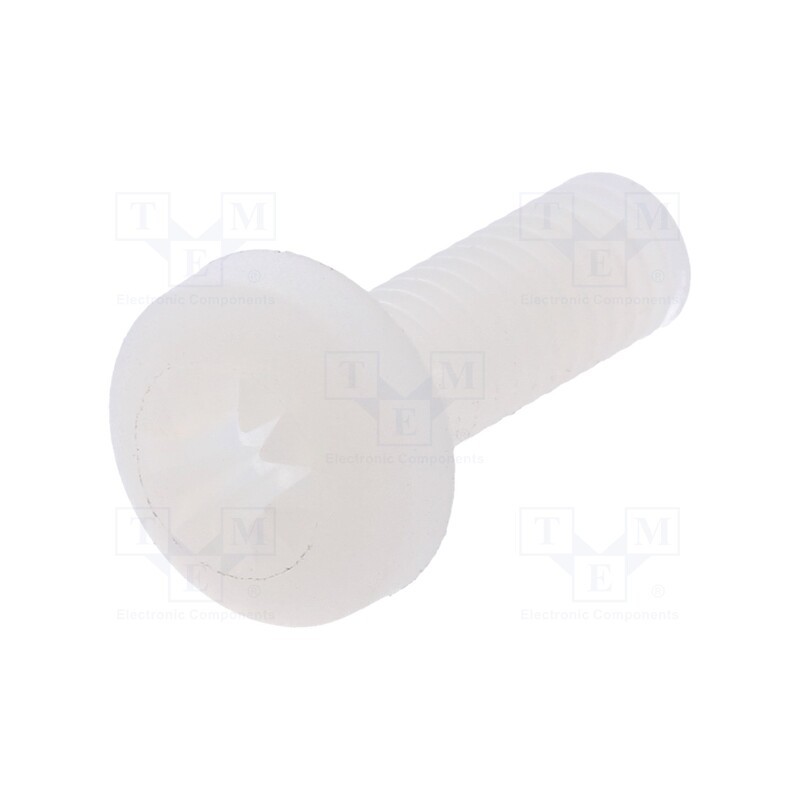 10 pcs x DREMEC - 8G205M4X12 - Screw, M4x12, 0.7, Head: cheese head, Pozidriv, 1mm, polyamide