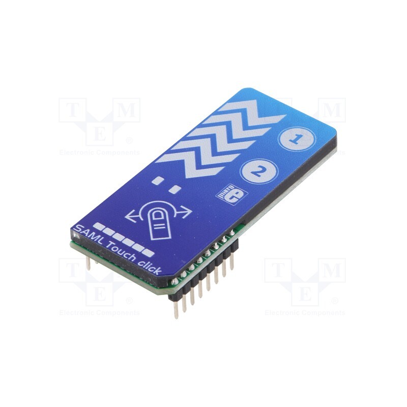 1 pcs x MIKROE - SAML TOUCH CLICK - Click board, capacitive keypad, UART, ATSAML10, prototype board