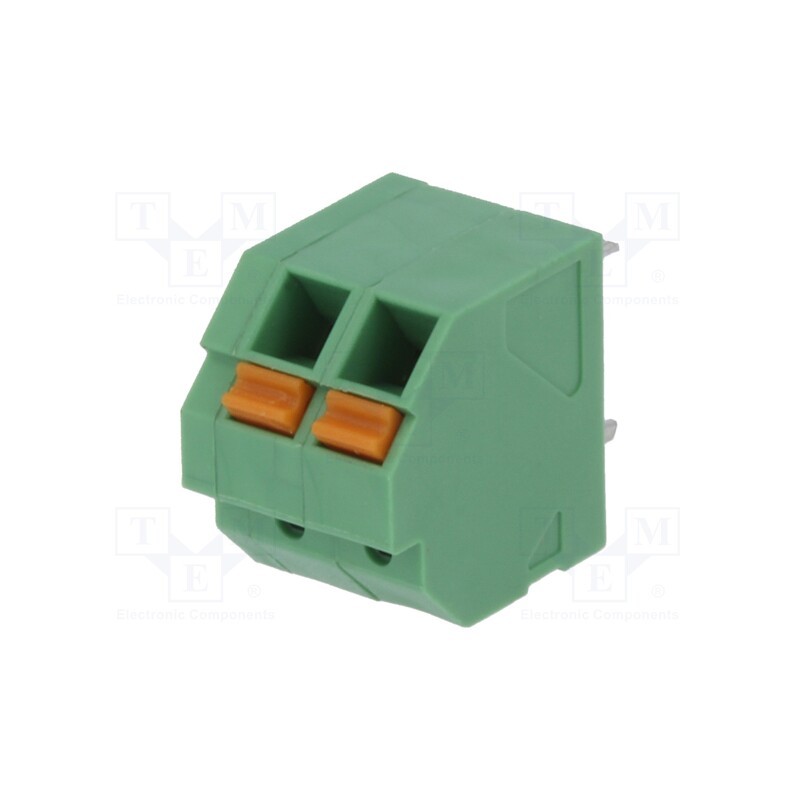 2 pcs x DEGSON ELECTRONICS - DG246-3.81-02P-14-00AH - PCB terminal block, angled, 3.81mm, ways: 2, on PCBs, 0.2÷1.5mm2