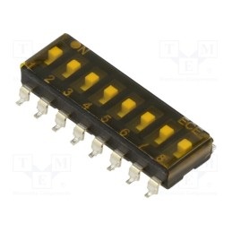 1 pcs x ECE - ESD108LDZ - Switch: DIP-SWITCH, Poles number: 8, OFF-ON, 0.025A/24VDC, Pos: 2