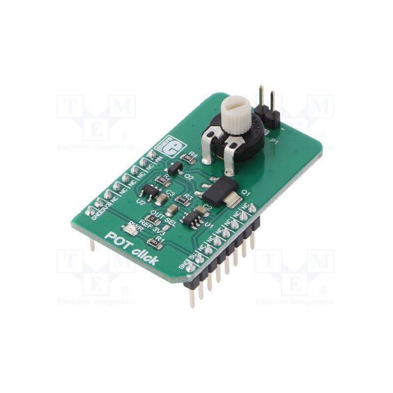 1 pcs x MIKROE - POT CLICK - Click board, linear rotary potentiometer, analog, 3.3VDC,5VDC