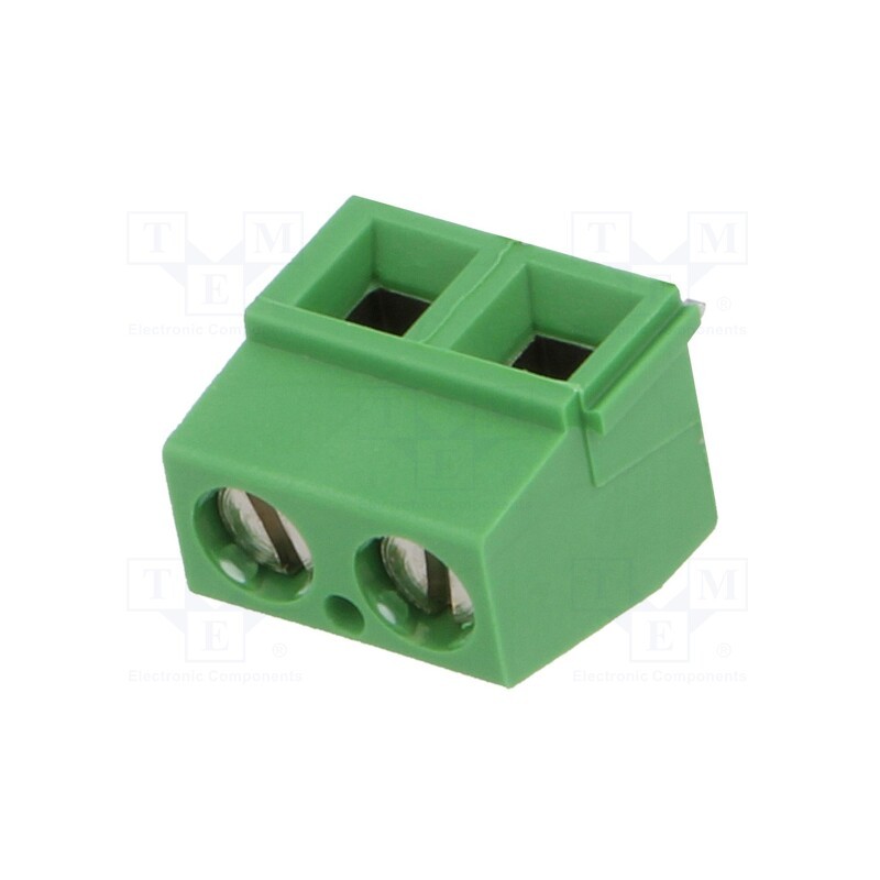 2 pcs x TE Connectivity - 282837-2 - PCB terminal block, angled 90°, 5.08mm, ways: 2, on PCBs, terminal