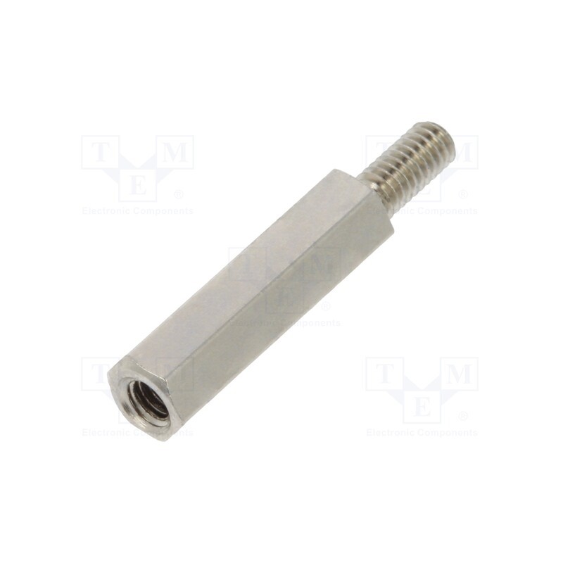 10 pcs x DREMEC - 2112X15 - Screwed spacer sleeve, 15mm, Int.thread: M2,5, Ext.thread: M2,5