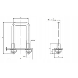 Floor holder for securing a load of 1000 kg