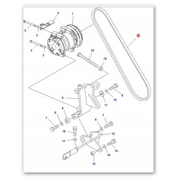 Komatsu air conditioning belt charger wa470 wa470 6