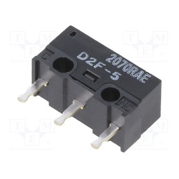 1 pcs x OMRON OCB - D2F-5 - Microswitch SNAP ACTION, SPDT, Rcont max: 30mΩ, ON-(OFF), Pos: 2