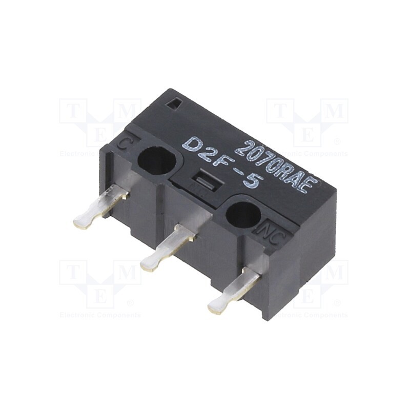 1 pcs x OMRON OCB - D2F-5 - Microswitch SNAP ACTION, SPDT, Rcont max: 30mΩ, ON-(OFF), Pos: 2